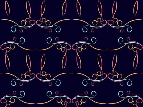 Art deco seamless pattern with swirls. Vintage background in the Art Nouveau  Stockillustratie