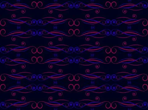 Art deco seamless pattern with swirls. Vintage background in the Art Nouveau  Stock Illustration