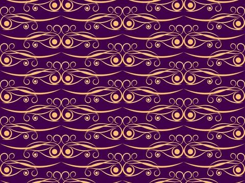 Art deco seamless pattern with swirls. Vintage background in the Art Nouveau  Stockillustratie