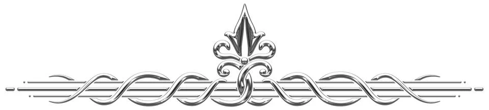 Art Deco silver border Stock Illustration