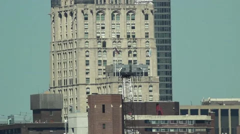 Art deco skyscraper close up Stock Footage 51034807