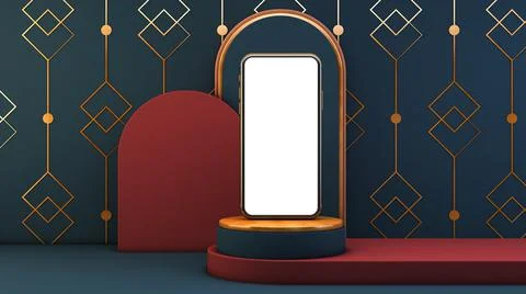 Art deco smartphone Stock Illustration