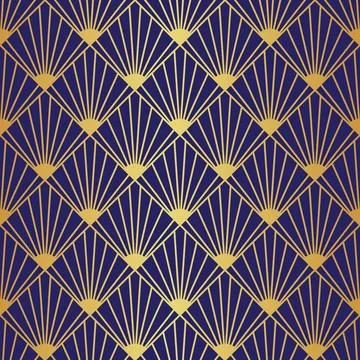 Art deco sunburst pattern, luxury vector background for print Stock Illustration