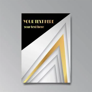 Art Deco template golden black, A4 page, menu, card, modern invitation, Moon  Stock Illustration