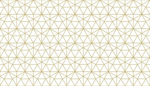 Art deco tringle seamless pattern with gold grid line Stock Illustration