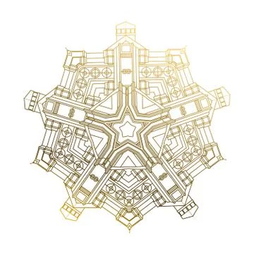 Art deco vintage element vector design template illustration Stock Illustration