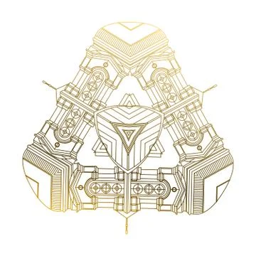 Art deco vintage element vector design template illustration Stockillustratie