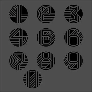 Art design creative numbers 스톡 일러스트