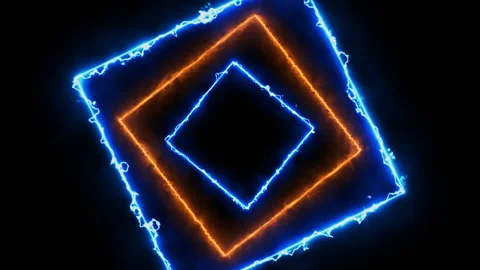 Art Design Elements Energetic Flickering Shapes. Seamless Looped Flying Squares Stock Footage 159007111