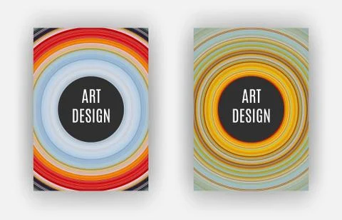 Art Design Poster, stretched pixels effect, A4 format Stock Illustration