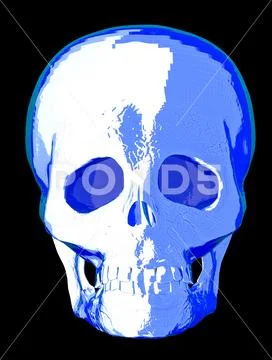 Art digital graphics,mysticism, skull, Stock Illustration