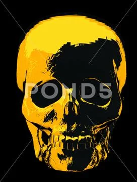 Art digital graphics,mysticism, skull, Stock Illustration