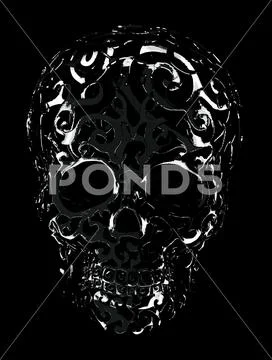 Art digital graphics,mysticism, skull, Stock Illustration