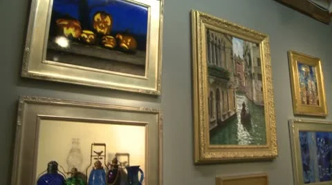 Art display (2 of 3) Video stock 10685292