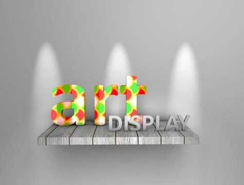 Art display shelf Stock Illustration