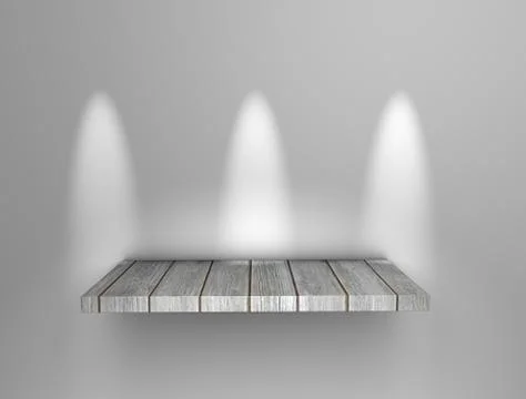 Art display shelf Ilustración de archivo