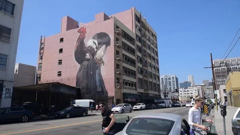 The Art District of Downtown of LA Stock Footage 82903747