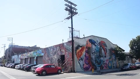 The Art District of Downtown of LA Stock Footage 82903827