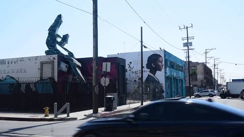 The Art District of Downtown of LA Stock Footage 82903840