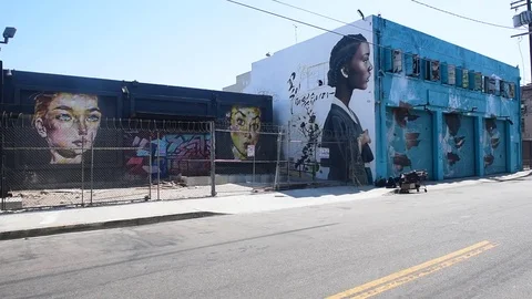 The Art District of Downtown of LA Stock Footage 82903847