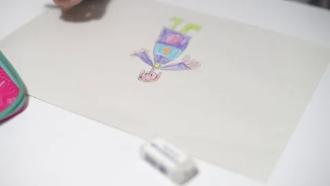 The art of drawing Stock Footage 82953423