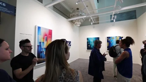 Art Dubai 2025 opens its eighteenth edition with more than 120 international gal Stock Footage 306775152