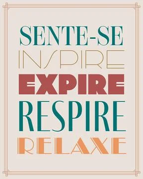 Art e Deco motivational words in Brazilian Portuguese. Translation - Sit do.. Stock Illustration