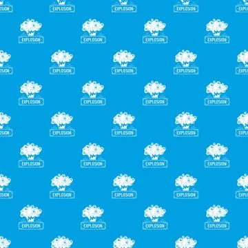 Art explosion pattern vector seamless blue Stock Illustration