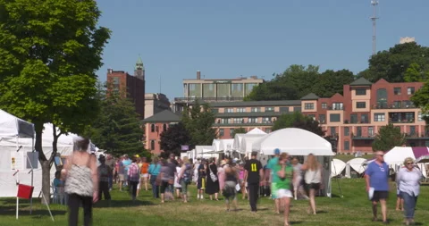 An art fair time-lapse Stock Footage 145009951