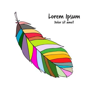Art feather for your design Stock Illustration