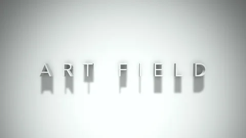 Art field 3D title animation with shadows on a white background 스톡 동영상 297797786