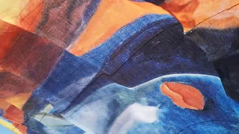 Art flag by the sea Stock Footage 167376527