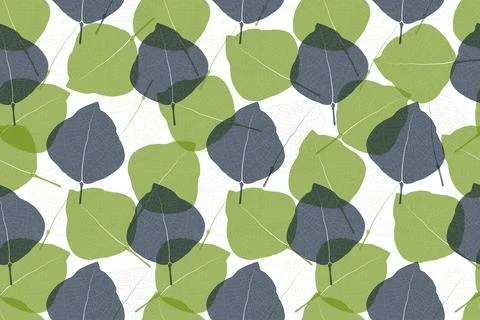 Art floral vector seamless pattern. Overlay leaves Stock Illustration
