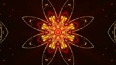 Art Flower Background. Fractal Loop Background Video stock 90340156