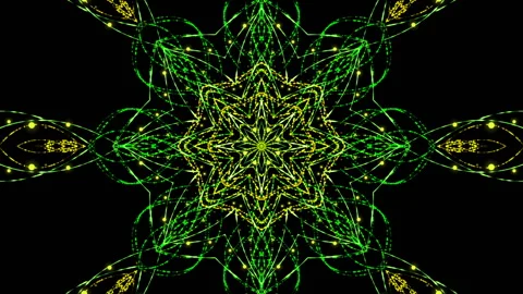 Art Flower Background. Fractal Loop Background Video stock 90340732