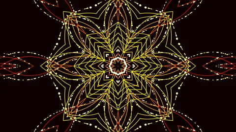 Art Flower Background. Fractal Loop Background Video stock 90340944