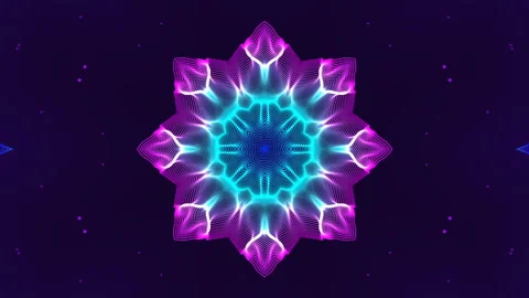 Art Flower Background. Fractal Loop Background Video stock 90341161