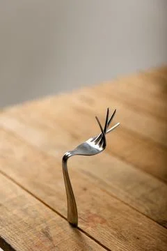 Art of Fork Bending, How to Bend Forks with Your Mind Stock Photos