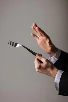 Art of Fork Bending, How to Bend Forks with Your Mind Stock-Fotos