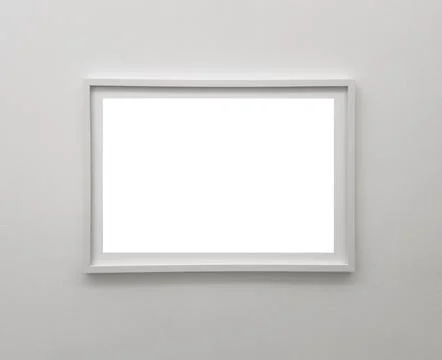 Art frame with blank design. Empty white template in modern interior room, 스톡 사진