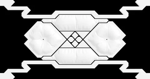 Art Frame with hi-fi elements and fabric covering. Vector graphics. Stock Illustration