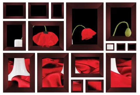 Art frames with modern picture Stock Photos