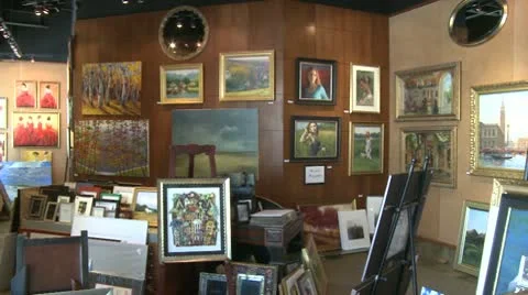 Art gallery (3 of 3) Stock Footage 10786074