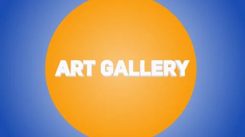 ART GALLERY 3D Text Transition 4K 動画素材 271131475