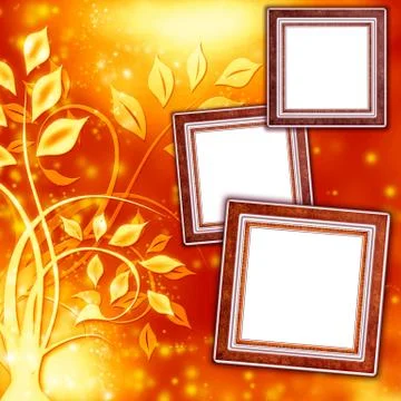 Art gallery. frames old leather. Stock Illustration