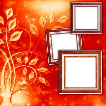 Art gallery. frames old leather. Stock Illustration