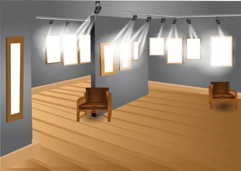 Art gallery Stock Illustration