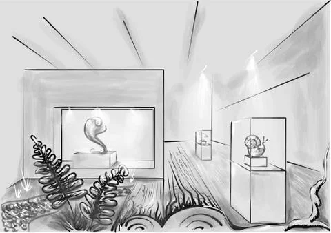 Art gallery Stock Illustration