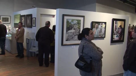 Art Gallery Panning Shot.mp4 Stock Footage 50579366