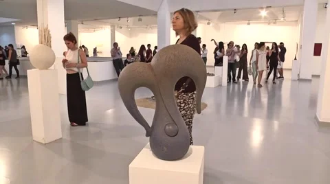 Art Gallery Timelapse Stock Footage 64448466